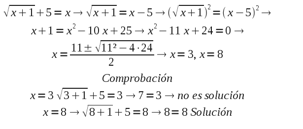 Resultado de imagen de ecuaciones irracionales definicion